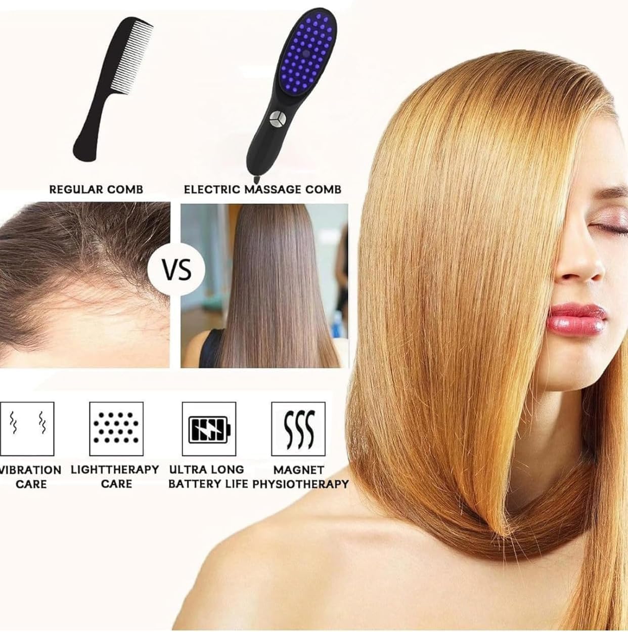 Electric Scalp Massage Brush for Deep Hairs Oiling
