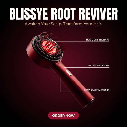 Blissye B3 - 3 in 1 Scalp Brush with Red Light Therapy